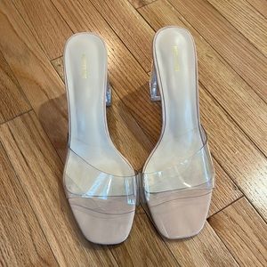 Clear Heels - worn once